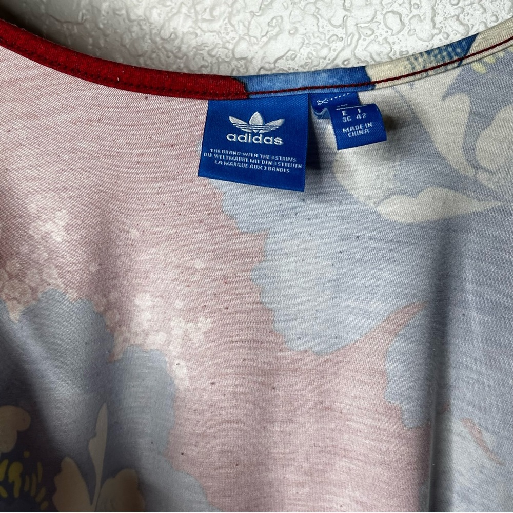Adidas Originals x FARM Rio Chita Tank Dress Bodycon‎ S Stripes Floral Red Small - Picture 15 of 16